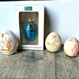 4 Decorative Eggs Spring Easter